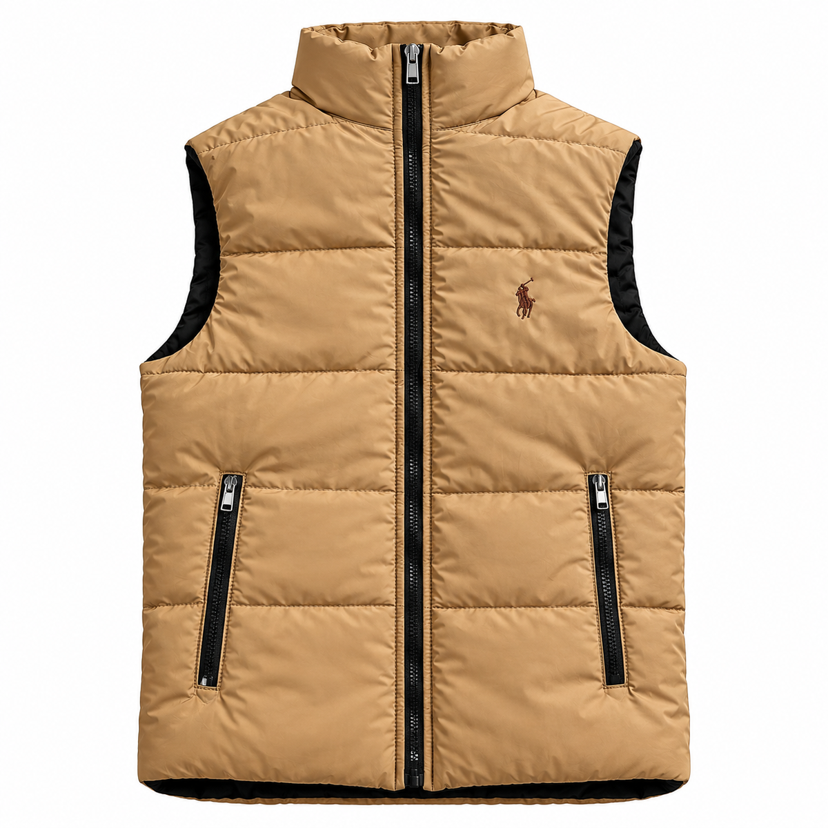 Mens - Puffer Jacket (Sleeveless) - CAMEL