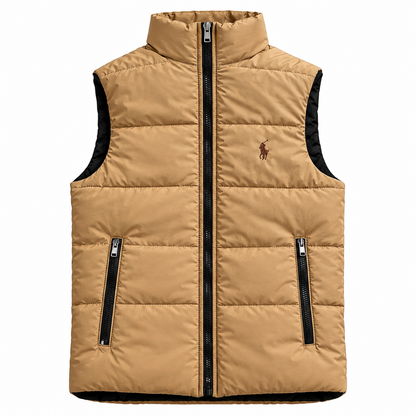 Mens - Puffer Jacket (Sleeveless) - CAMEL