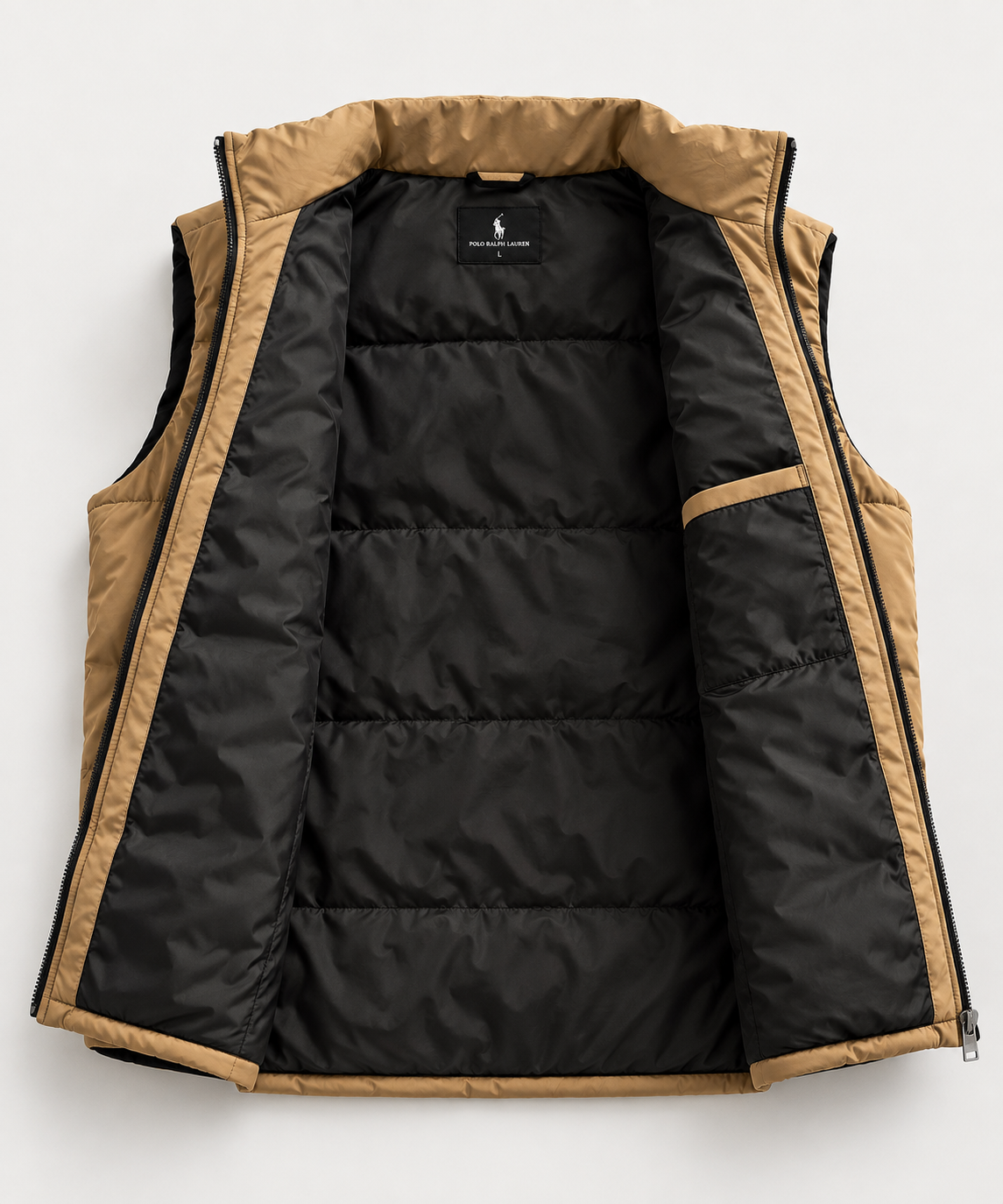 Mens - Puffer Jacket (Sleeveless) - CAMEL