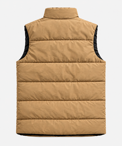 Mens - Puffer Jacket (Sleeveless) - CAMEL