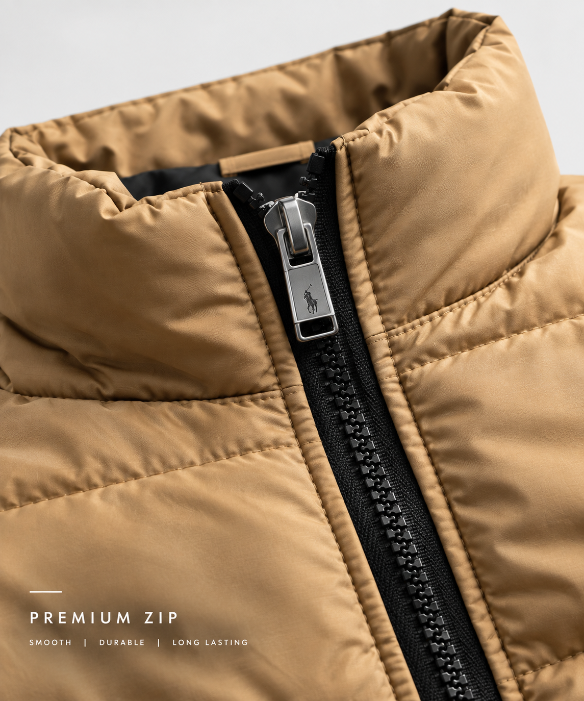 Mens - Puffer Jacket (Sleeveless) - CAMEL