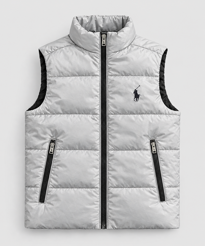Mens - Puffer Jacket (Sleeveless) - Silver