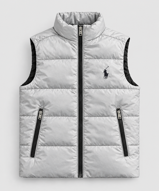 Mens - Puffer Jacket (Sleeveless) - Silver