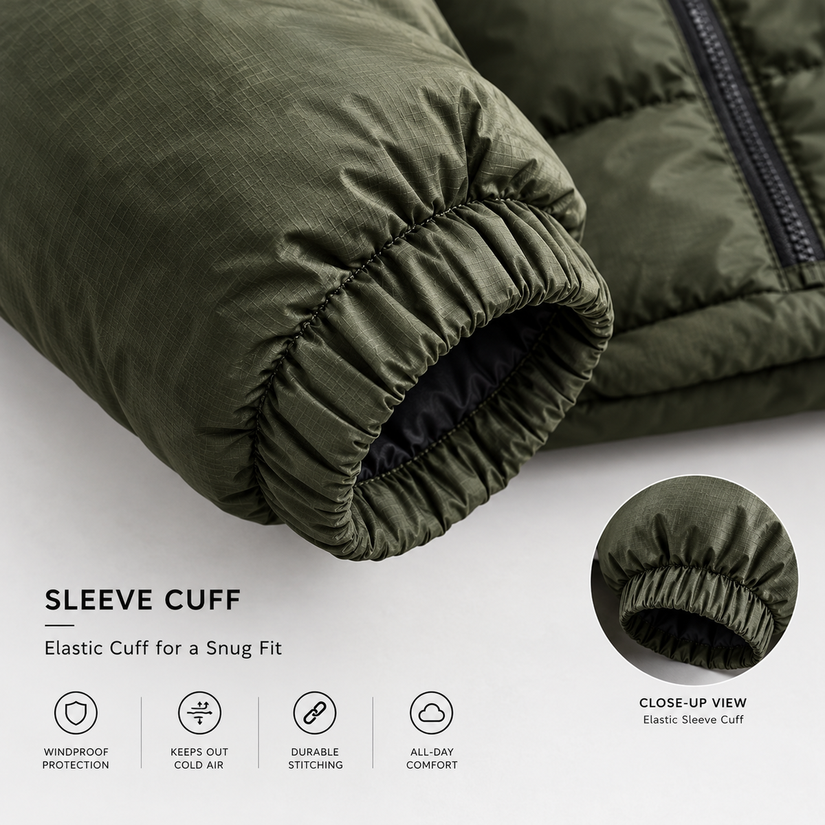 Premium  Puffer Jacket N/F [OLIVE]